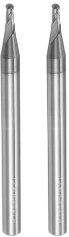 QUARKZMAN 2 Stück Hartmetallfräser 2mm Schaft 2-Flöten CNC Fräser Schwarz | AlTiSin-Beschichtung, Für Edelstahl Verbundwerkstoffe und Legierungen
