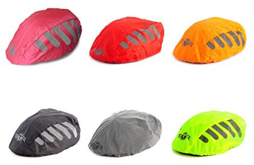 Fahrradhelm Regenschutz Universal | 100% Wasserdichter Helmbezug | Fahrrad Regenhaube Fahrradhelm für alle Helme | Helm Überzug, Helmüberzug | BTR
