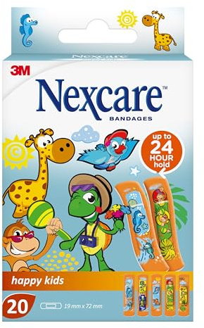 Nexcare Happy Kids Pflaster, 19 mm x 72 mm, 20/Packung