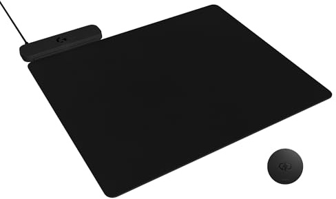 Logitech G POWERPLAY 2, Kabelloses Lade-Mauspad für kompatible Gaming-Mäuse, 34,5 x 28,4 cm, 3,5 mm Höhe, für PC/Mac – Schwarz