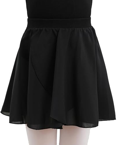 Tancefair Ballettrock Wickelrock Chiffon Tanz Rock Gymnastik Ballettrock Anziehen mit Elastischem Bund Tanz Rock für Mädchen und Damen