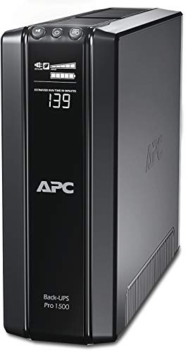 APC Back-UPS PRO BR1500GI, USV 1500VA, IEC-Ausgänge, Multifunktionsdisplay, Geräteschutzversicherung, schwarz, Tower