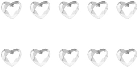 Hemobllo Heart-Shaped Zahnschmuck Set Aus Kristall - 10 StüCk Reflektierende Zahn-Dekoration FüR Frauen Perfekt FüR Festliche AnläSse