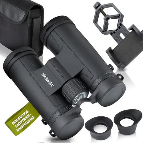 Adler Focus Fernglas 10x42 für Erwachsene, Eagle-Eye-Technologie, 18mm HD Augenmuschel, BAK4+FMC, Feldstecher, für Brillenträger, Reisen, Wandern, Jagd, Perfekt für Brillenträger!
