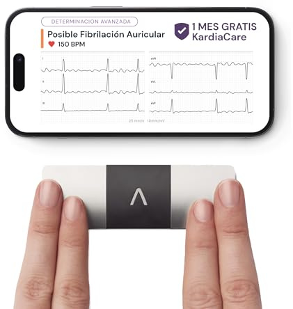 KardiaMobile 6-Kanal Personal-EKG Herzfrequenz-Monitor + 1 Monat KardiaCare gratis – Sechs Ansichten des Herzens, erkennt Vorhofflimmern, schnelle Ergebnisse