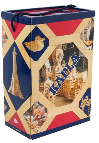 KAPLA Die traditionelle Box mit 200 naturbelassenen Holzplättchen, Konstruktions- Holzspielzeug, ab 2 Jahren