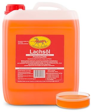 Scheidler horse-direkt Lachsöl für Hunde, Katzen und Pferde, reines Fischöl, Barf Öl ohne Zusätze, reich an Omega-3, 6- und 9-Fettsäuren, natürliches Einzelfuttermittel, 2,5 Liter