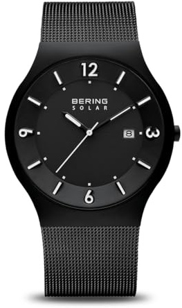 BERING Herren Uhr Solar Movement - Solar Collection mit Edelstahl und Saphirglas 14440-222