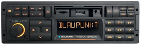 Blaupunkt Frankfurt RCM 82 DAB 1-DIN Autoradio, Youngtimer-Design, DAB+, Bluetooth, Freisprecheinrichtung, USB, AUXSD, Lenkradfernbedienung, Sub-Out, Variocolour, 4x50 Watt, 12V