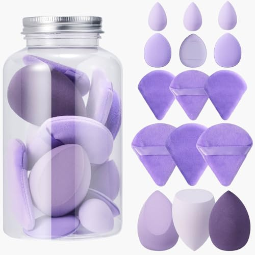 15 Stück make up Schwamm, Blender-Schwämme für Flüssigkeit, Creme und Puder, Puder puff für Foundation, Puderquaste, Gesicht, Dreieck, Gesicht, Make-up, Puder, Puder, Puder, Gesicht, Powder puff