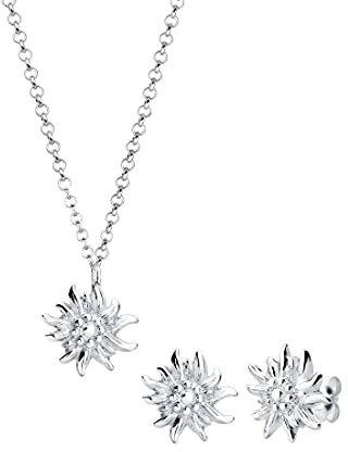 Elli Damen Echtschmuck Schmuckset Oktoberfest Edelweiss in 925 Sterling Silber