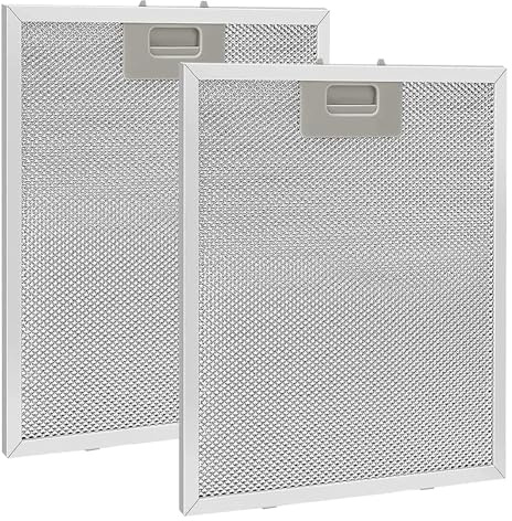 DAGORD 2 Stück Metallfettfilter für Dunstabzugshauben 320x260mm Filter Metall Ersatzfilter Aluminium-Fettfilter Austauschfilter Universal für Küchenabzugshauben