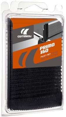 Cornilleau Tischtennisnetz Primo 160 – Ersatznetz für Freizeit-Tischtennisplatten (160 cm) – Kompatibel mit 100X, 200X, Instinct, One UVM. – Schwarz
