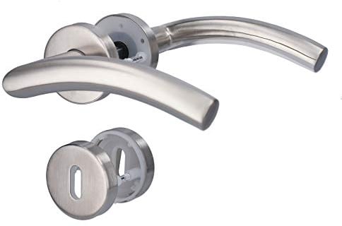 Alpertec 88020600 Edelstahl Peking II-R für Zimmertüren Drückergarnitur Türdrücker Türbeschläge Neu