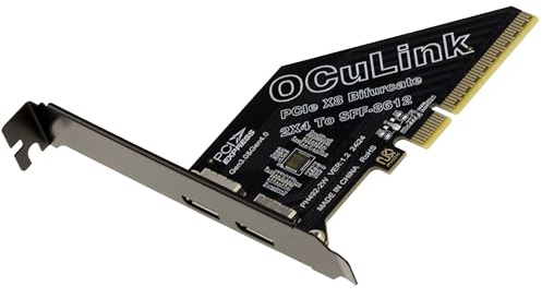 KALEA-INFORMATIQUE PCIe Gen 4.0 x8 zu 2-Port Oculink SFF-8612 SFF-8611 Controller-Karte für Mainboard mit Bifurkationsmodus