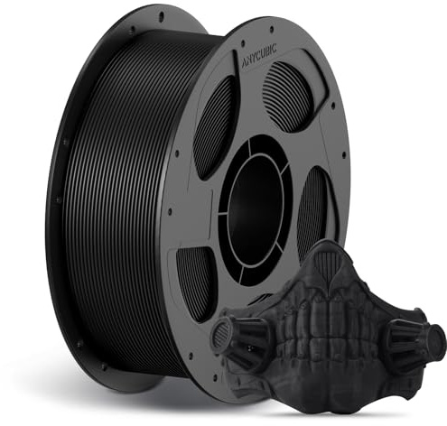 ANYCUBIC Pla Filament 1.75mm 3D Drucker Filament Pla Schwarz, 1kg Spool, Filament 3D Druckmaterialien Maßgenauigkeit +/-0,02mm