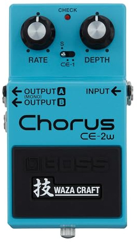 BOSS CE-2W Chorus | Premium Waza Craft Gitarren-Effektpedal mit analoger Schaltung | Originalgetreue Nachbildung der legendären CE-2 & CE-1 Chorus-Pedale | Made in Japan