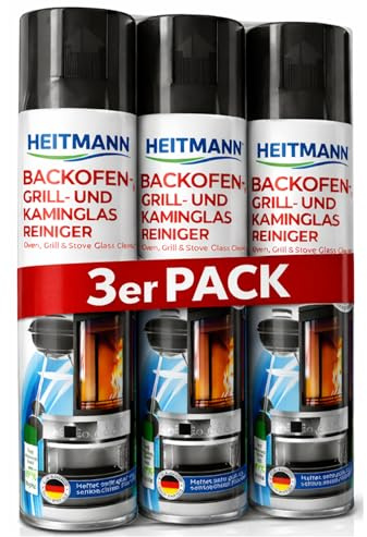 3 x HEITMANN Backofen-, Grill- und Kaminglas Reiniger 3in1 je 400ml