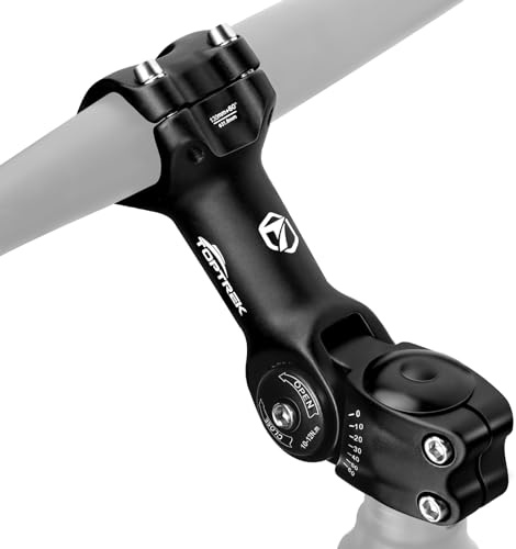 toptrek Fahrradlenker Vorbau, Lenkererhöhung Fahrrad 31,8 mm Ø / 130 mm L | Fahrrad Lenker Aluminium, Lenkervorbau Verstellbar ± 60°Einstellbar, Fahrradlenker Erhöhung für MTB