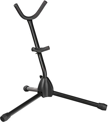 Classic Cantabile AS-2009 Alt-/Tenorsaxofonständer (Höhe 375mm, gepolsterte Auflage, Gummifüße, zusammenklappar, sicheren Stand)