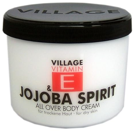 Village Cosmetics Bodycream mit Vitamin E und Jojoba 500 ml (Körpercreme, Körperpflege, mit angenehmen Duft, zarte Haut) 950602