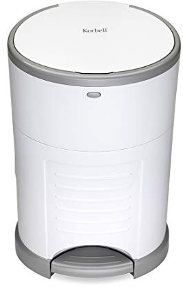 KORBELL - STANDARD - Windelabfallbehälter - 16 L - Weiß - Ökonomisch - Ökologisch - Pedal - Fassungsvermögen von 45 Mänteln | 1er pack
