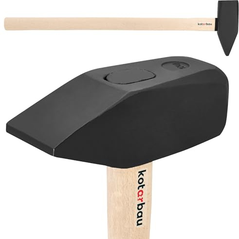 KOTARBAU® Hammer - 10 kg - Schlosserhammer mit Holzstiel - 90 cm - Vorschlaghammer - mit robustem Kopf - Ergonomisch - Heimwerker Werkzeug - Stahl