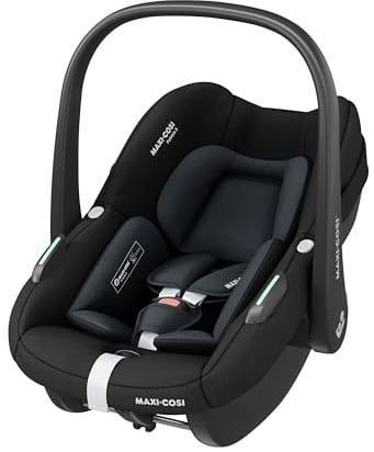 Maxi-Cosi Pebble i-Size, Babyschale, 0–15 Monate, 0–13 kg, 40–83 cm, leichter i-Size Kindersitz, Click&Go-Installation, G-CELL Seitenaufprallschutz, Sitzverkleinerer, Tonal Black