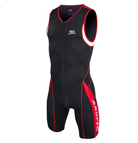 Aropec Triathlon Einteiler AP-104M Herren, Farbe:schwarz/rot;Größe:M