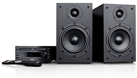 Teufel Kombo 11 Mini-Stereo-Anlage Stereo Lautsprecher Musik Sound Hochtöner Mitteltöner Bass Speaker DAB+ HiFi Soundanlage Schwarz, Auxiliary
