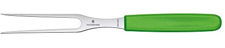 Victorinox Swiss Classic, Profi Tranchiergabel, Extra Scharfe Klinge, 15 cm, Robuster Kunststoffgriff, Rostfreier Stahl, grün