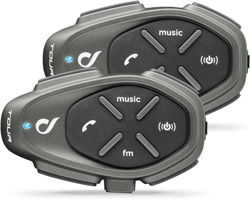 Interphone Tour - Doppelpack - Bluetooth-Kommunikationssystem für Motorräder - Bis zu 4 Reiters, 1,5Km Reichweite - 25 Std Sprechzeit Fastcharge - Radio - GPS - MP3 - Waterproof IP68