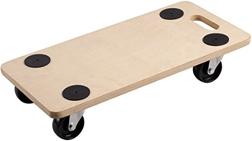 Metafranc Transportroller 590 x 290 mm - 200 kg Tragkraft - Sperrholz - PP-Räder / Möbelroller / Transporthilfe für Umzug / Rollwagen für Möbel-Transport / Kistenroller aus Holz / 822110