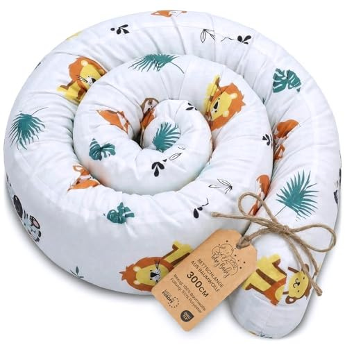 Stillkissen Lagerungskissen Bodypillow Kissenrolle 300 cm Baumwolle | Nackenrolle Seitenschläfer Körperkissen Umarmungskissen Körperstütze Deko Body Pillow Lang 300 cm Safari