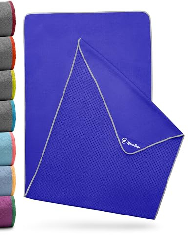 NirvanaShape Yoga Handtuch rutschfest | Hot Yoga Towel mit Antirutsch-Noppen | hygienische Yogatuch-Auflage für Yogamatte [ 185 x 63 cm ]