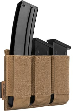 EXCELLENT ELITE SPANKER Taktisch Magazintasche 9mm Double/Triple Pistolen Magazintasche Magazin Holster(Triple-Braun)