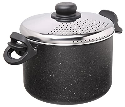 Moneta Etnea Nudelkocher mit verschließbarem Deckel, Spaghettipfanne, spülmaschinenfest, 22 cm