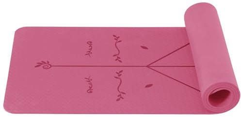Good Nite Yoga Matten 6mm Yogamatte Gymnastikmatte TPE Sportmatte Rutschfest Fitnessmatte Trainingsmatte Pilates Matte für Yoga Pilates Training 183 x 61 x 0.6 cm