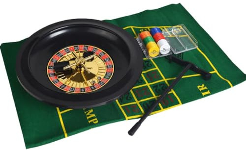 Glixoft Casino Roulette 10-Zoll-Roulette-spielset, Leicht Zu Wartendes Shot-Roulette Tischdecken-Chips Für Bar-Partys