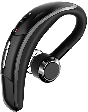 COSMUSIS Bluetooth Headset CVC6.0 Geräuschunterdrückung, Wireless Kopfhörer Business-Stil Freisprechen im Ohr Kabelloses Headset mit Mikrofon, 280 Std., Handsfree Bluetooth Ohrhörer (Schwarz)