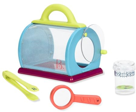 B. toys Bug Bungalow Insektenfangset mit Netzgehäuse | 4-teiliges Insektenfangset mit Netzgehäuse, Behälter mit Lupendeckel, Pinzette und Lupe zum Beobachten, 3+ Jahre
