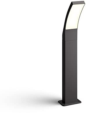 Philips Outdoor Splay LED Wegeleuchte, 12W, Anthrazit, warmweißes Licht 2.700K, IP44 Schutzklasse, integriertes Leuchtmittel