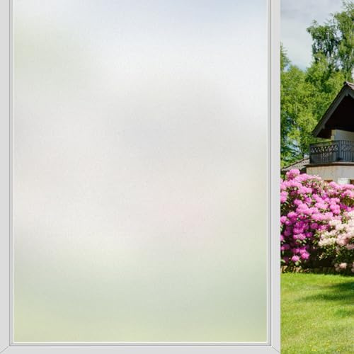 Diboniur Milchglasfolie 90 * 200cm,Fensterfolie Blickdicht Selbstklebend,Sichtschutzfolie Fenster Window Privacy Film,Milchglasfolie Selbstklebend Fenster Für Balkon, Badezimmer, Schlafzimmer