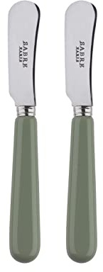 SABRE PARIS | 2er Set Buttermesser - 14 cm - Pop - Ideal Für Butter, Aufstrich - Edelstahl & Nylon - Spülmaschinenfest - Spargel