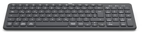 Hama Tastatur kabellos (Multi Device Tastatur mit Funk/Bluetooth für PC, Smartphone, Tablet, stabile Verbindung, mit Batterien, leise Tasten, Multimedia Tasten, deutsches QWERTZ-Layout) schwarz