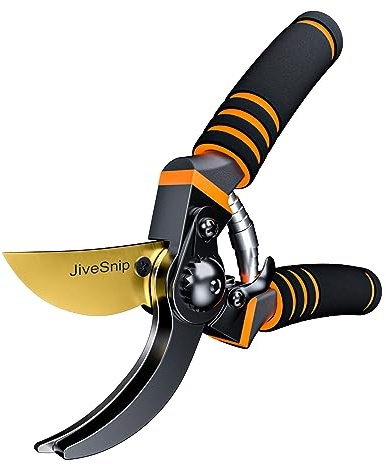 JiveSnip Titanium Gartenschere - Professionelle Bypass-Rebschere für Pflanzen, Hecken und Blumen