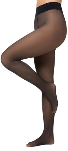 Nur Die Warm & Transparent extra haltbar 80 DEN warme Fein-Strumpfhose beige durchscheinend Komfortbund Damen