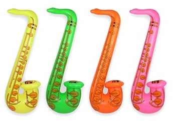 4 x aufblasbare Saxophone