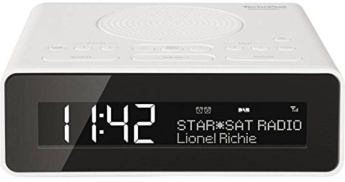 TechniSat DIGITRADIO 51 - DAB+ Radiowecker, zwei einstellbare Weckzeiten | DAB, UKW, Uhrenradio, Wecker, Snooze-Funktion, Sleeptimer, dimmbares Display, Kopfhöreranschluss, weiß