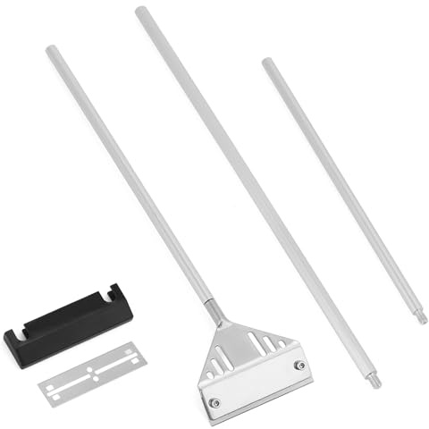 QWORK® 75 cm/29.5 Edelstahl Algenschaber Aquarium Scheibenreiniger mit 10 Klingen, Aquarium Reinigung Zubehör für Einfache Reinigung Schwer Erreichbarer Stellen